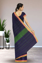 Blue Handloom Kanchi Cotton Saree 10071724