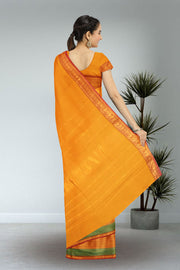 Yellow Handloom Kanchi Cotton Saree 10071772