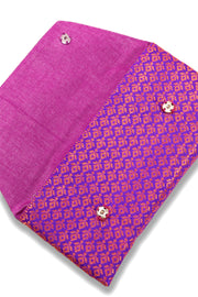 Purple Handcrafted Banarasi Mobile Wallet 10074730