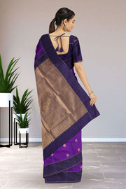 Purple Kanjivaram Pure Silk Saree 10076113