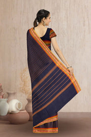 Blue Handloom Chettinad Cotton Saree 10072613