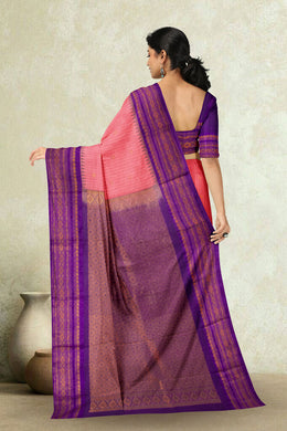 Pink Gadwal Kuttu Silk Saree 10075431