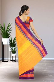 Orange Handloom Kanchi Cotton Saree 10071766