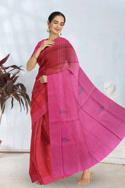 Pink Kanjivaram Vegan Silk Saree 10075923
