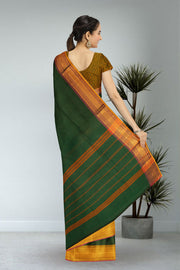 Green Handloom Chettinad Cotton Saree 10075814