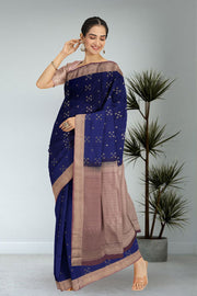  Duke Blue Kanjivaram Vegan Silk Saree 10075591