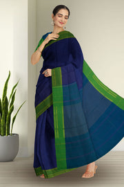 Blue Art Silk Kanjivaram Saree With Checks Design 10076337