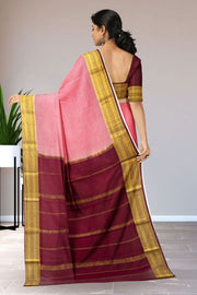 Baby Pink Mysore Crepe Silk Saree 10065805