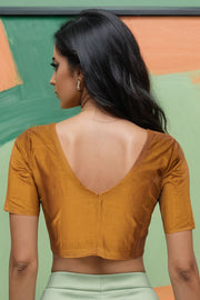 Brown Maheshwari Silk Cotton Blouse 10075049