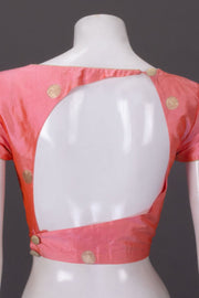 Orange Banarasi Katan Silk Blouse 10064833