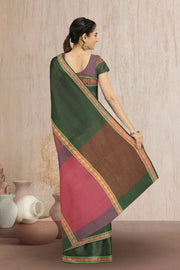 Green Handloom Chettinad Cotton Saree 10072615