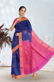 Steel Blue Kanjivaram Soft Silk Saree 10059809