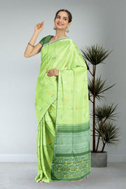 Mint Green Pure Zari Kanjivaram Silk Saree 10062478