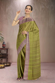 Kanjivaram Vegan Viscose Silk Saree Greenfinch Color Block Design 10075553