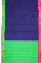 Navy Blue Kanjivaram silk saree with Double Side Pallu 10077919