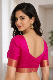 Pink Kanjivaram Soft Silk Blouse 10076988