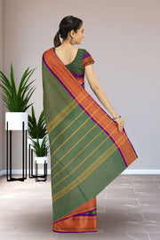 Green Handloom Chettinad Cotton Saree 10069987