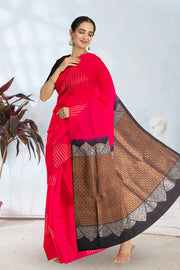 Hot Pink Kanjivaram Soft Silk Saree 10063782