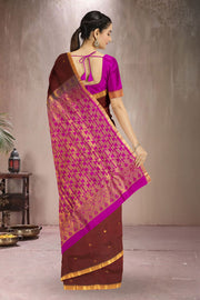 Brown Kanjivaram Pure Silk Saree 10076074