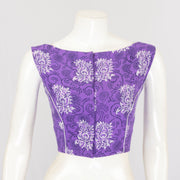 Purple Hand Block Printed Cotton Blouse - Avishya