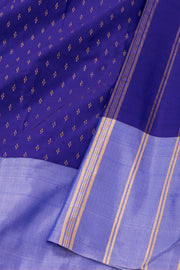 Blue Kanjivaram Vegan Silk Saree 10077086