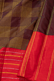 Brown Kanjivaram Vegan Silk Saree 10077087