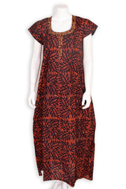 Orange Batik Printed Cotton Nightwear 10076186