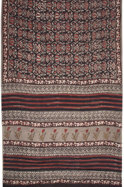 Black Vanaspathi Printed Mulmul Cotton Saree 10068572 - Avishya