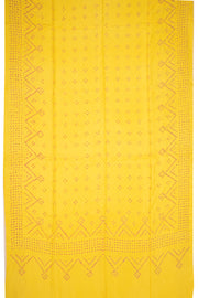 Yellow Bandhani Mulberry Silk Saree 10076901