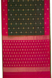 Leaf Green Gadwal Kuttu Silk Saree 10077065