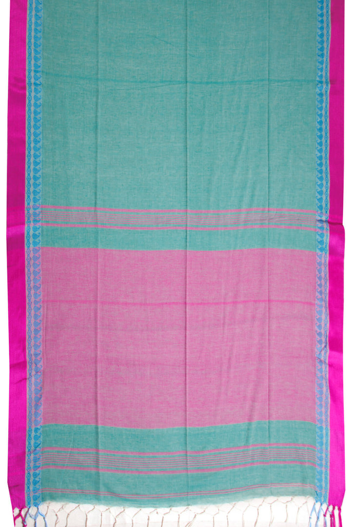 Aqua Green Shantipur Tant Bengal Cotton Saree 10069060 - Avishya