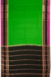 Green Mysore Crepe Silk Saree With Zari Border 10076249