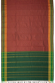Maroon Art Silk Kanjivaram Saree With Checks Design 10076320