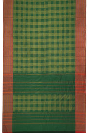 Green Kanjivaram Vegan Silk Saree 10077085