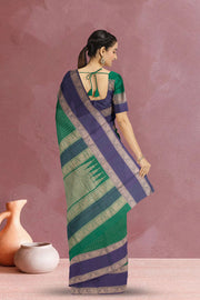 Green Handloom Kanchi Cotton Saree 10071691