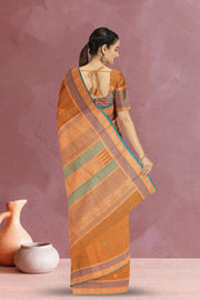 Brown Handloom Kanchi Cotton Saree 10071674