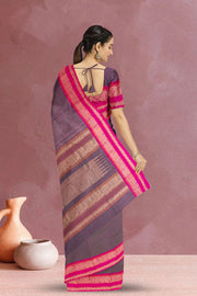 Blue Handloom Kanchi Cotton Saree 10071681