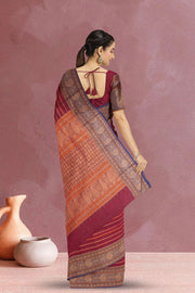 Maroon Handloom Kanchi Cotton Saree 10071693