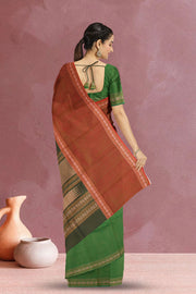 Green Handloom Kanchi Cotton Saree 10071675