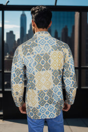 Cream Full Sleeve Ajrakh Printed Cotton Mens Shirt 10072719