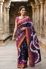 Purple Sungudi Cotton Saree 10078022