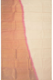 Cream Handloom Rising Border Bridal Kanjivaram Silk Saree 10070622