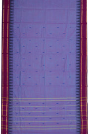Violet Handloom Chettinad Cotton Saree Without Blouse 10075193