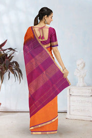 Orange Kanjivaram Pure Silk Saree 10076101