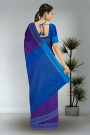 Blue Art Silk Kanjivaram Saree With Checks Design 10076335