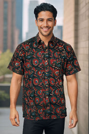 Multi Colour Half Sleeve Jahota Printed Cotton Mens Shirt 10074411