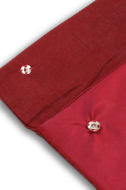 Maroon Handcrafted Silk Mobile Wallet 10074724