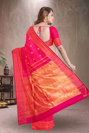  Crayola Red Monotone Kanjivaram Silk Saree 10075621