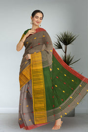 Brown Bengal Handwoven Cotton Saree 10075308