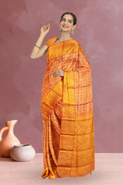 Reddish Gold Bridal Kanjivaram Silk Saree 10064990